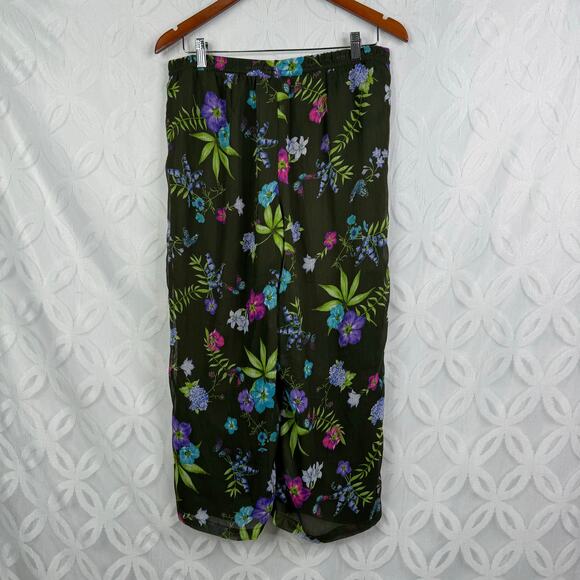 Linea by Louis Dell'Olio Petite Floral Chiffon Cropped Pants - Picture 5 of 8